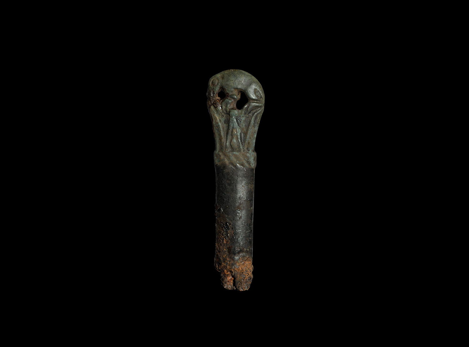Scythian Knife Handle with Raven (1 of 1)