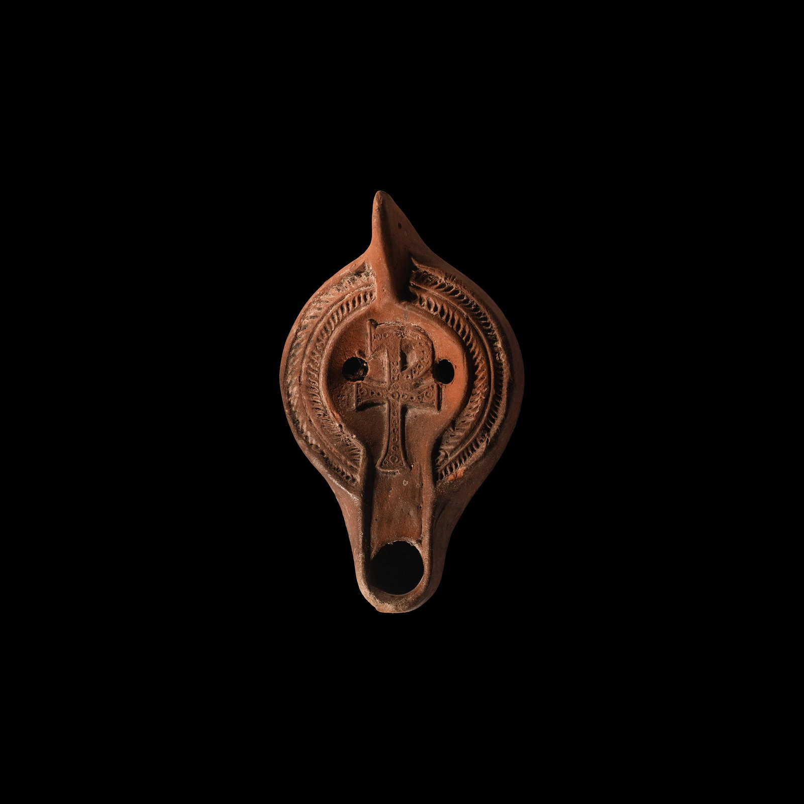 Byzantine Oil Lamp with Christogram (1 of 1)