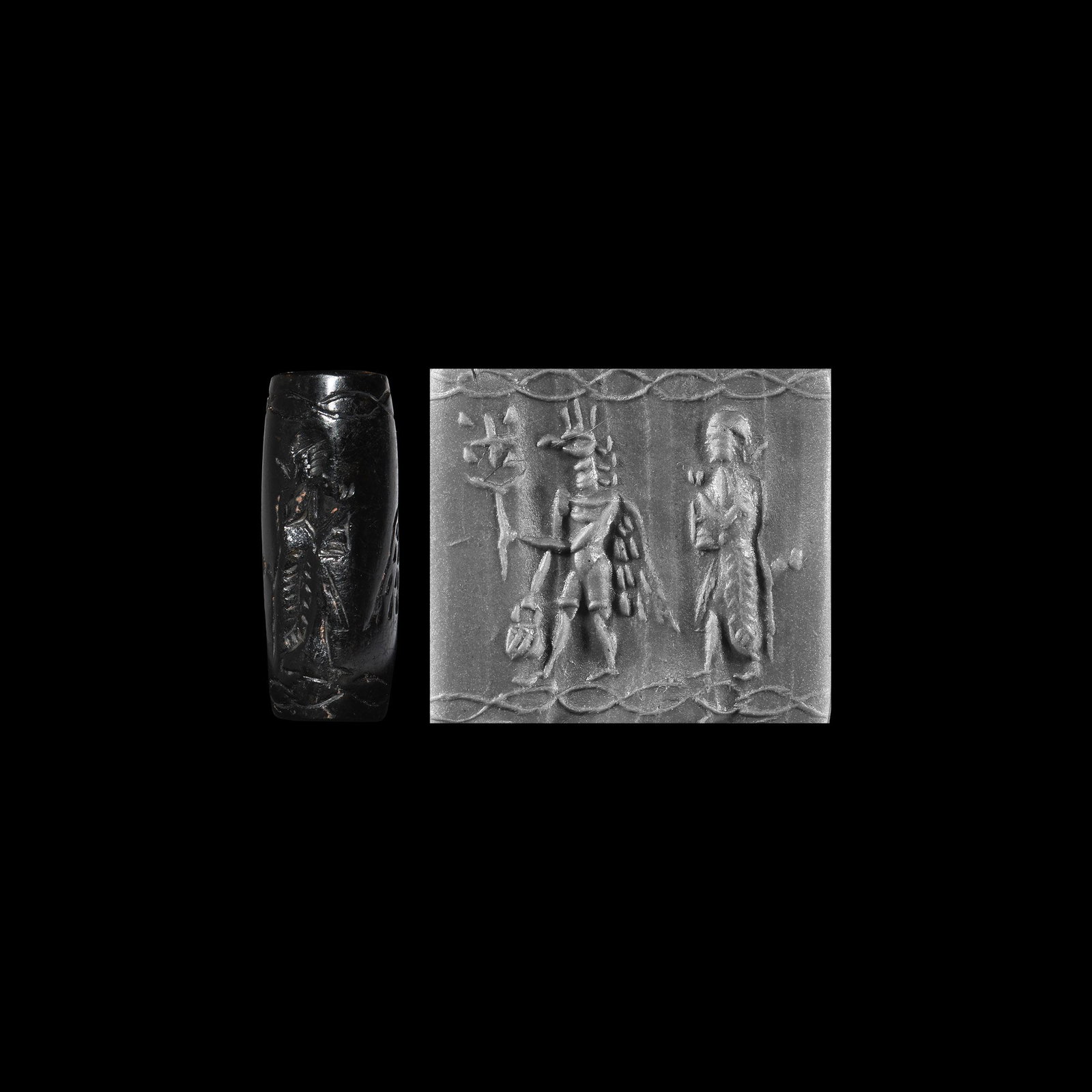 Western Asiatic Figural Cylinder Seal (1 of 1)