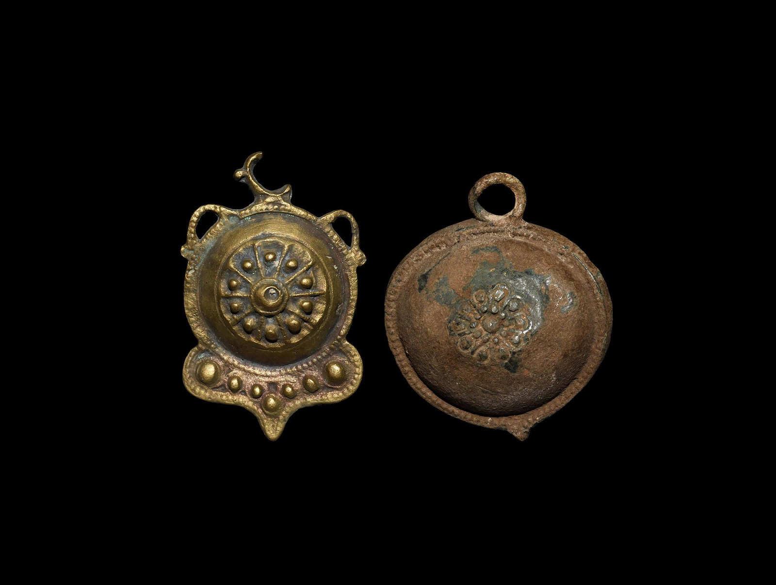 Post Medieval Horse Harness Mount Pair (1 of 1)