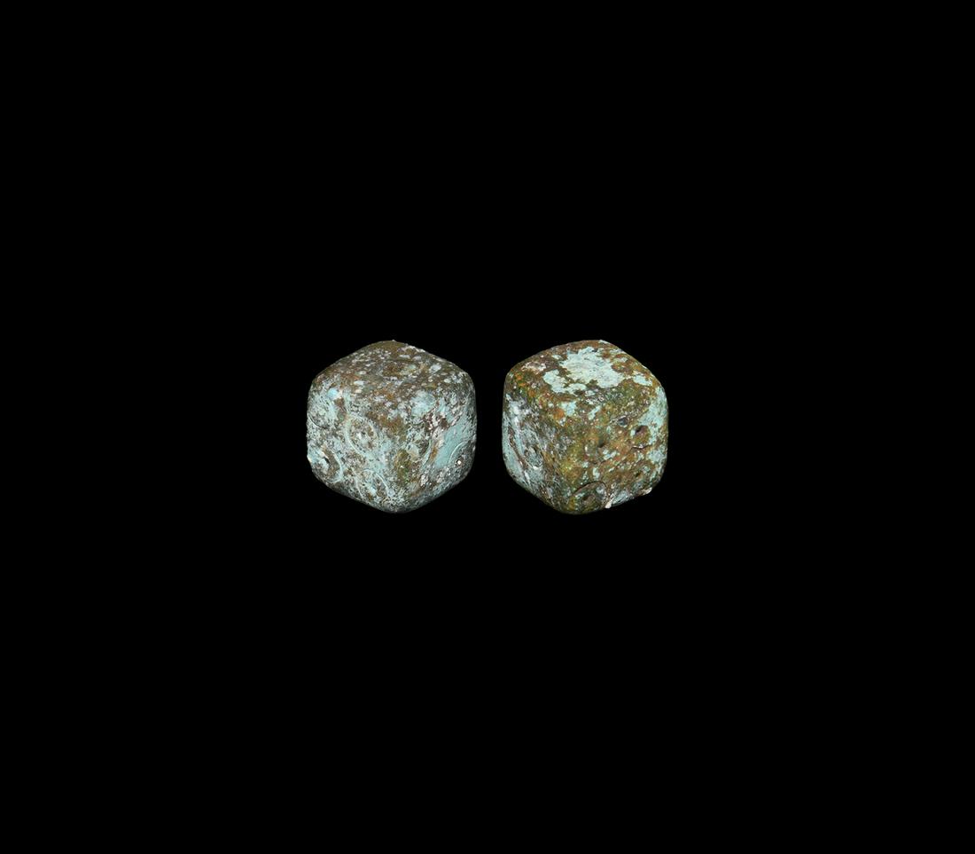 Roman Bronze Dice Pair (1 of 1)
