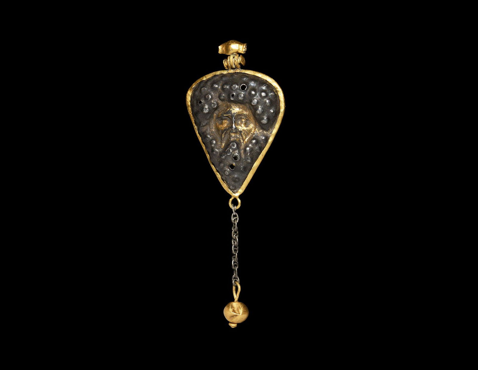 Byzantine Gold and Silver Pendant with Saint (1 of 1)
