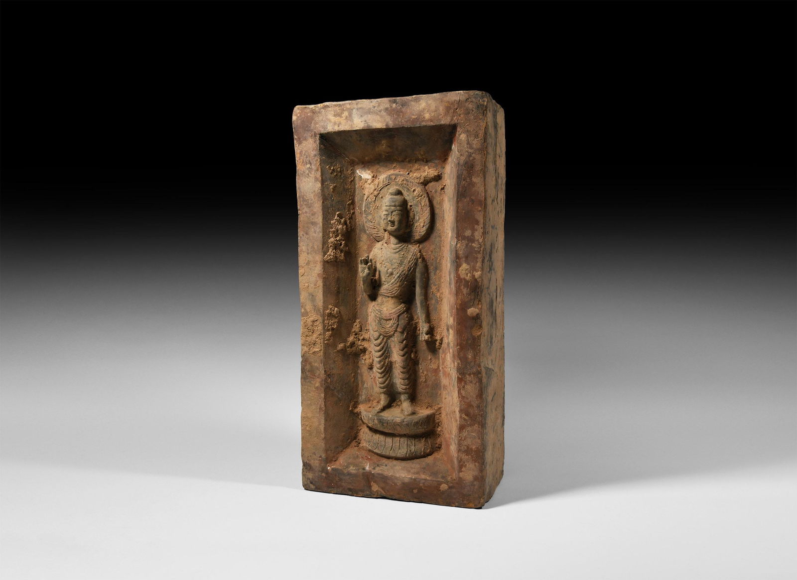 Large Chinese Northern Wei Brick with Buddha Figure (1 of 1)