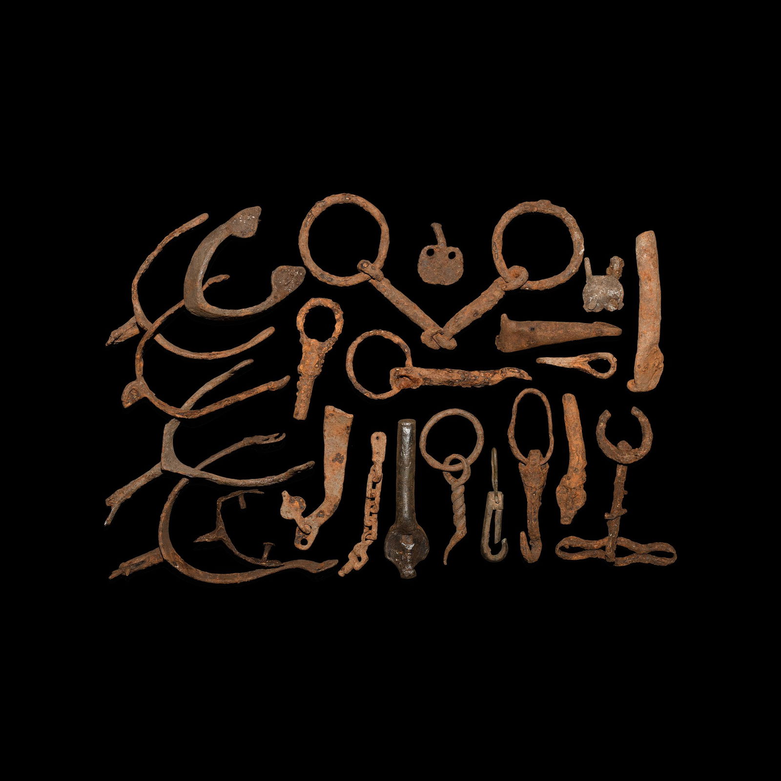 Medieval Horse Bit and Trappings Group (1 of 1)