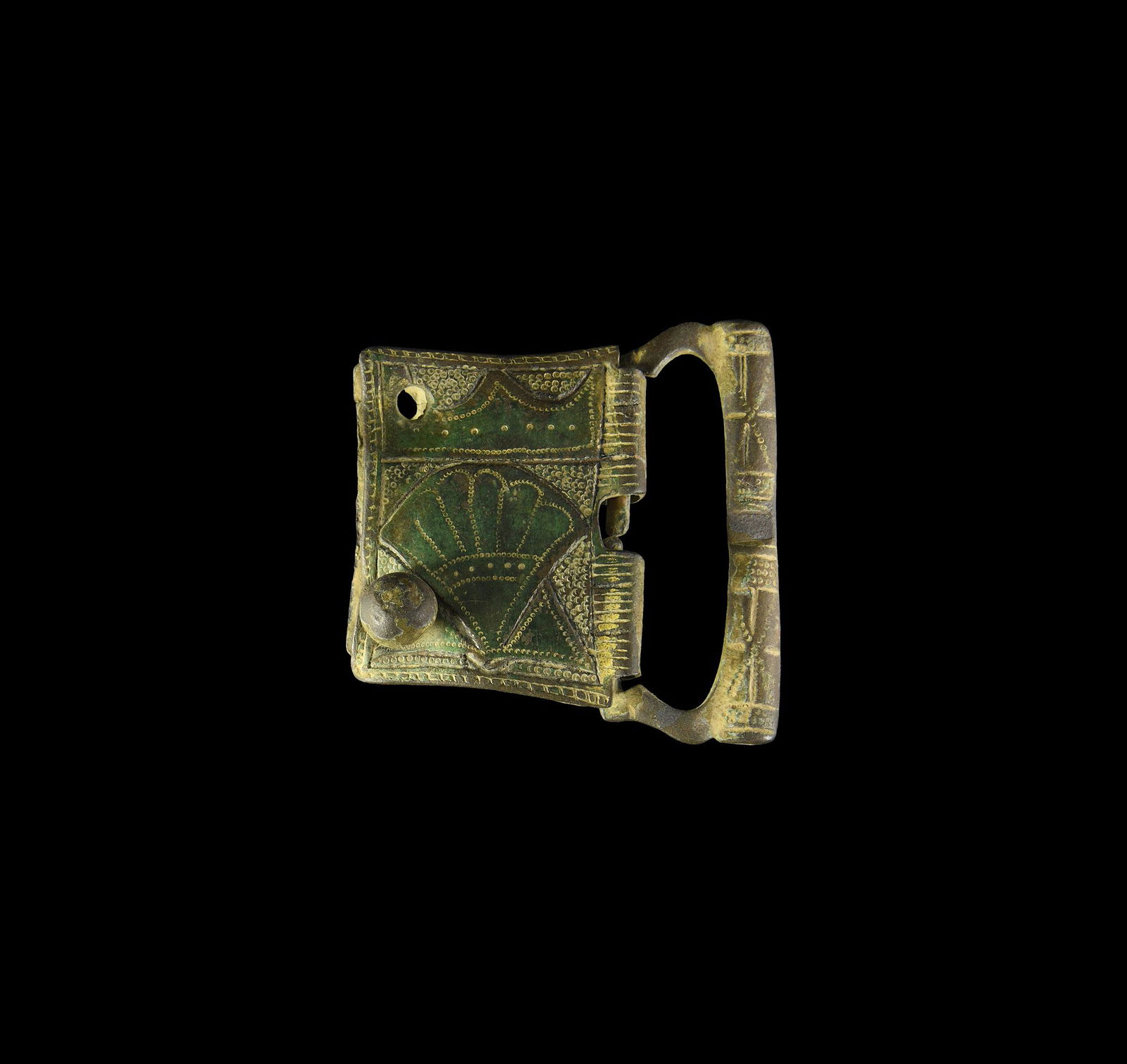 Medieval Gilt Buckle with Scallop Shell (1 of 1)