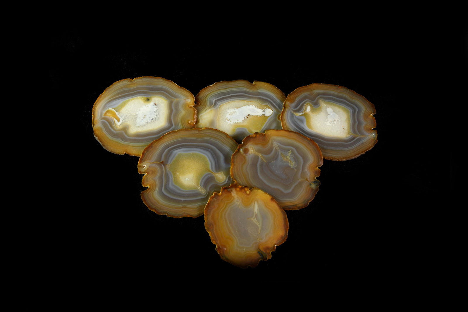 Cut and Polished Agate Coaster Set (1 of 1)