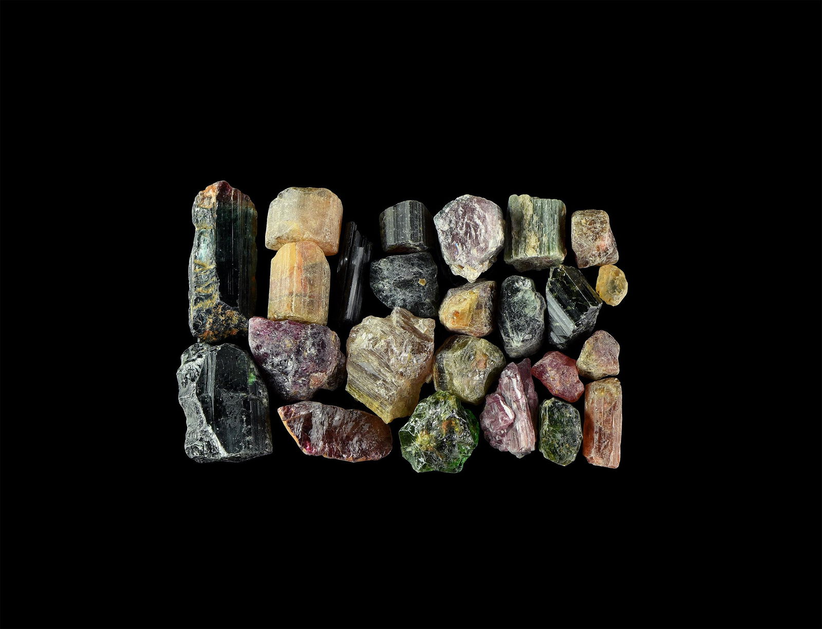 500 Carats of Rough Tourmaline Mineral Specimens (1 of 1)