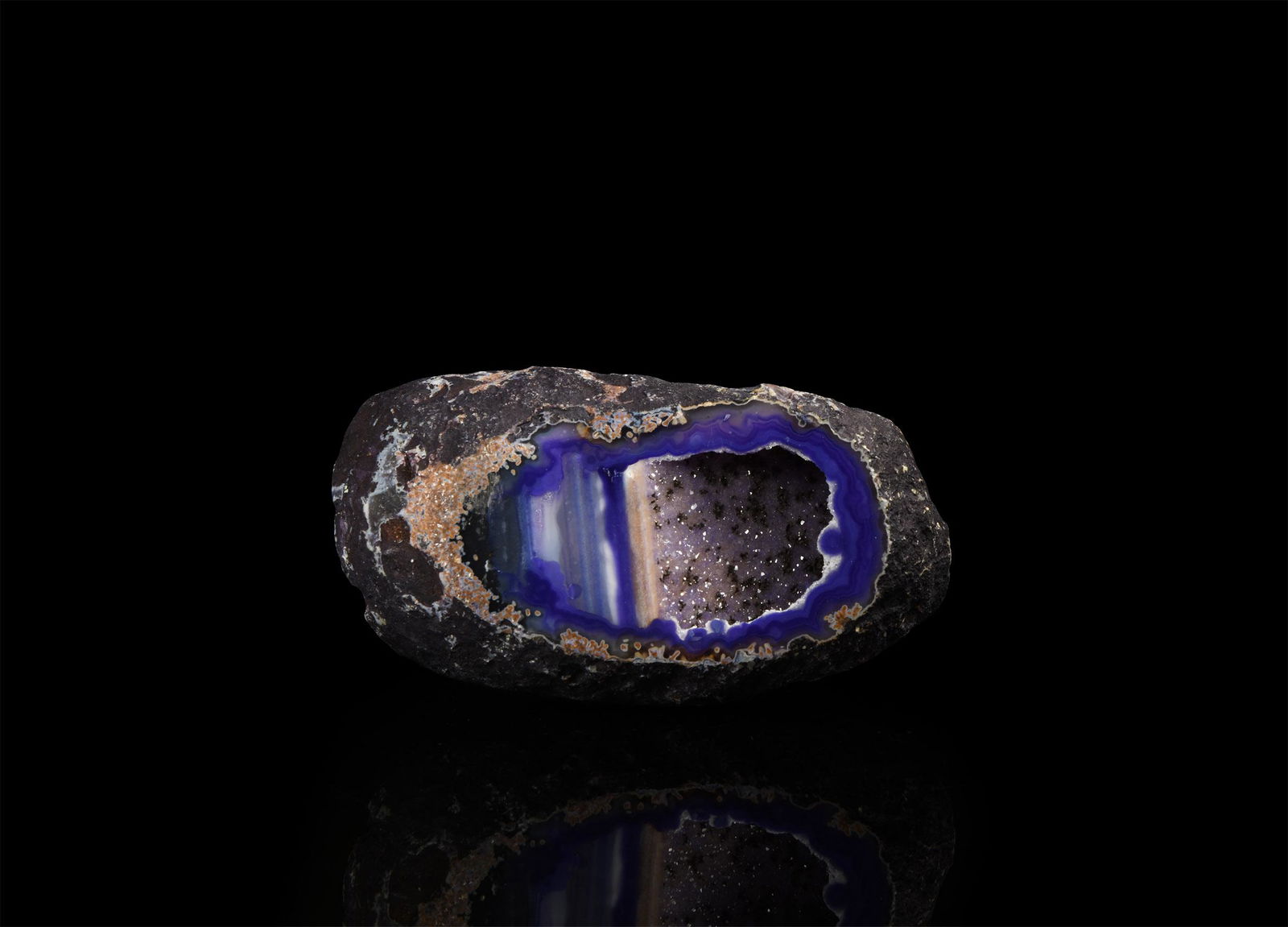 Cut and Polished Crystal Geode Mineral Specimen (1 of 1)