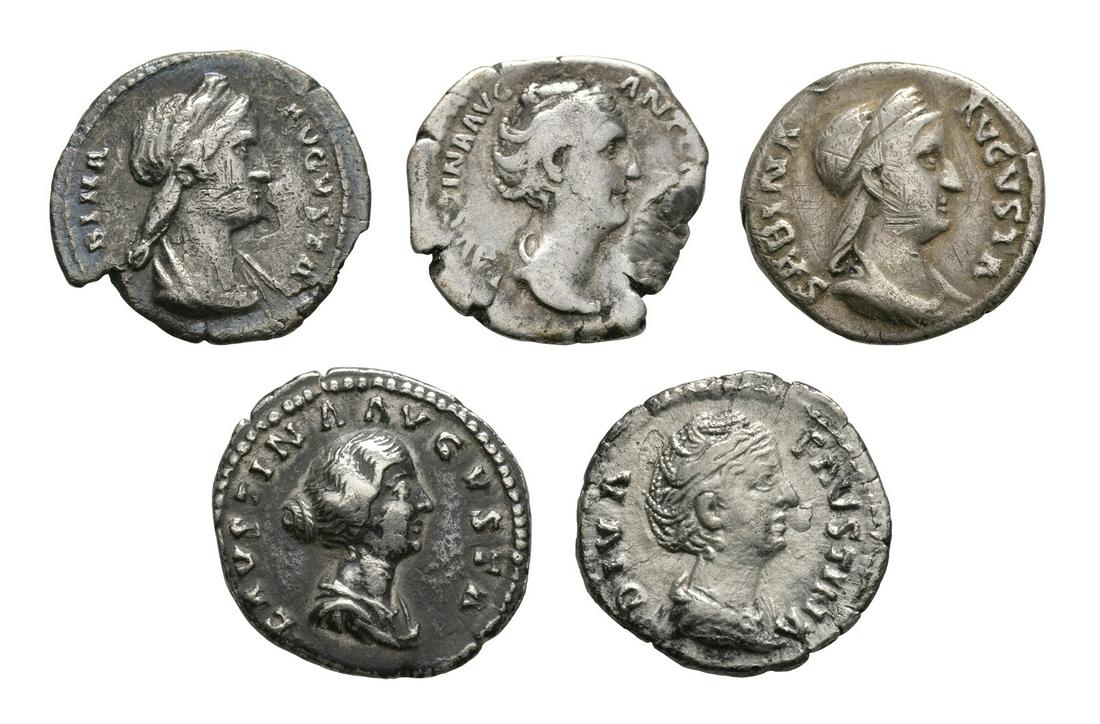 Sabina and Faustina I - Denarii Group [5] (1 of 1)