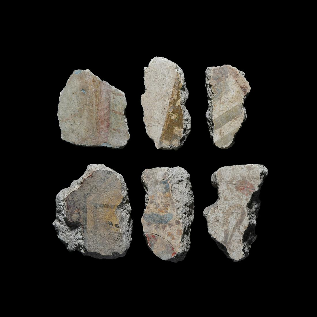 Roman Polychrome Fresco Fragment Collection (1 of 1)