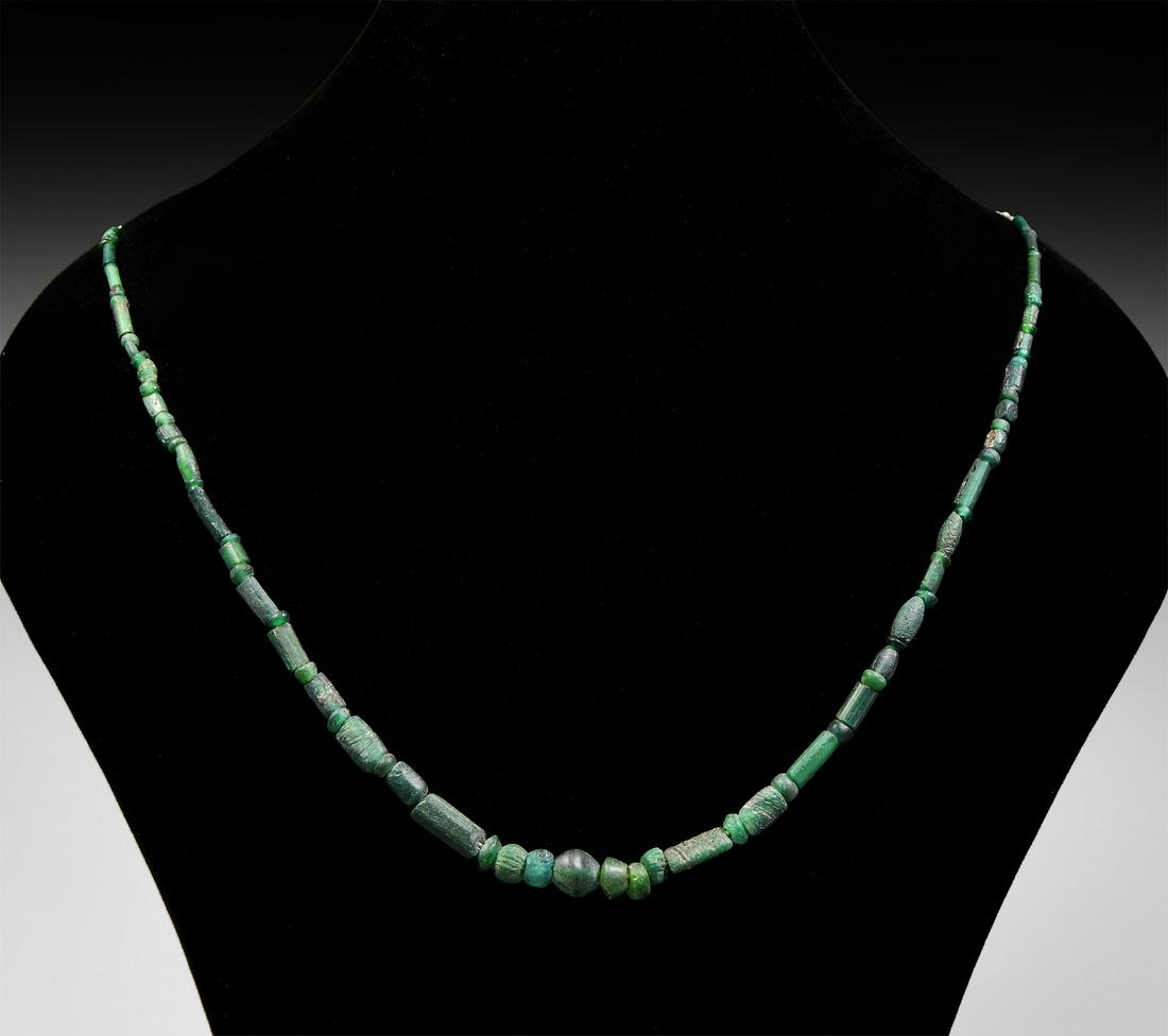 Roman Green Glass Bead Necklace String (1 of 1)