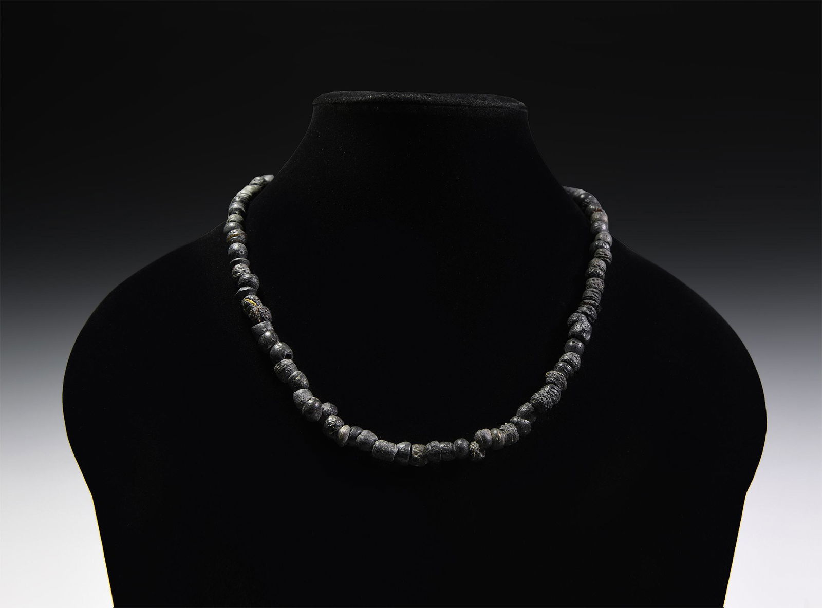 Roman Black Glass Bead String (1 of 1)