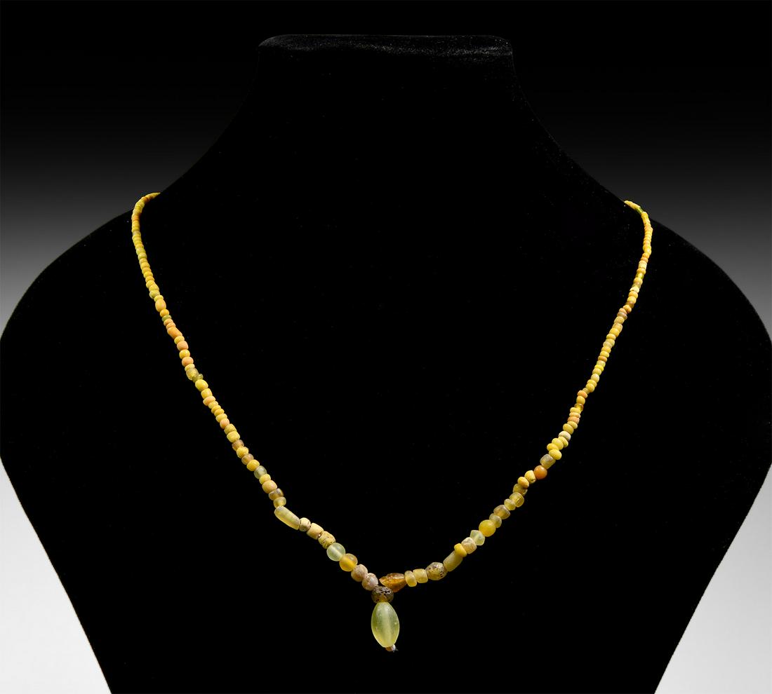 Achaemenid Yellow Glass Bead Necklace String (1 of 1)