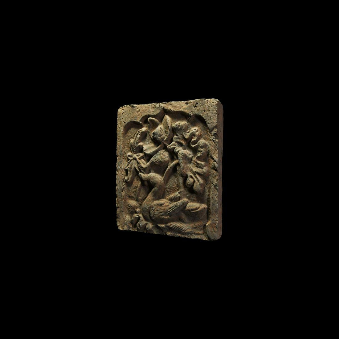 Chinese Song Tile with Duck and Flowers (1 of 1)