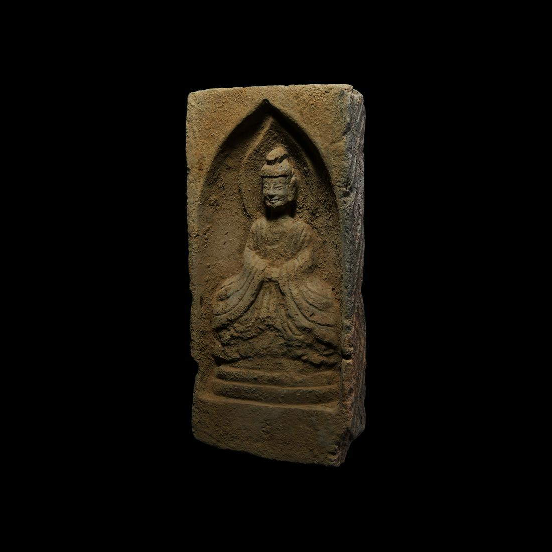 Chinese Northern Wei Buddha Brick (1 of 1)