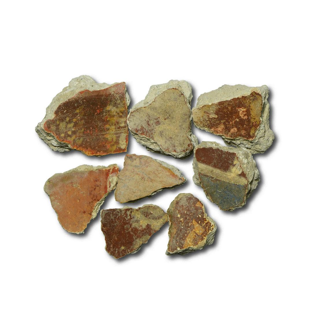 Roman Polychrome Fresco Fragment Collection (1 of 1)