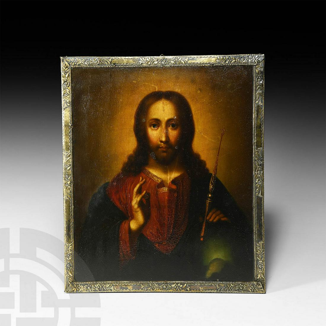 Russian Icon with Christ Pantokrator (1 of 1)