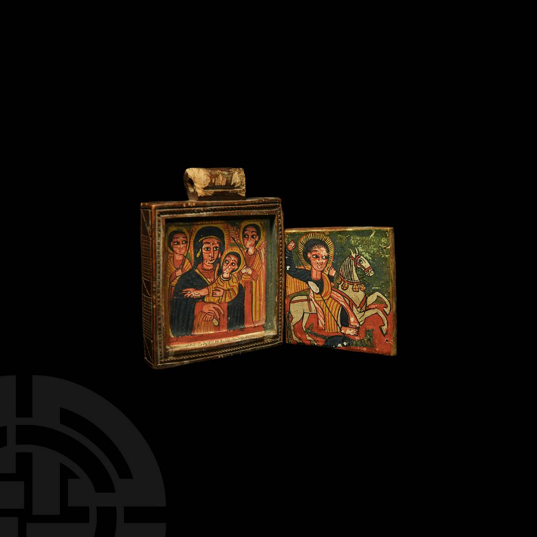 Ethiopian Portable Double-Sided Icon with Virgin and (1 of 1)