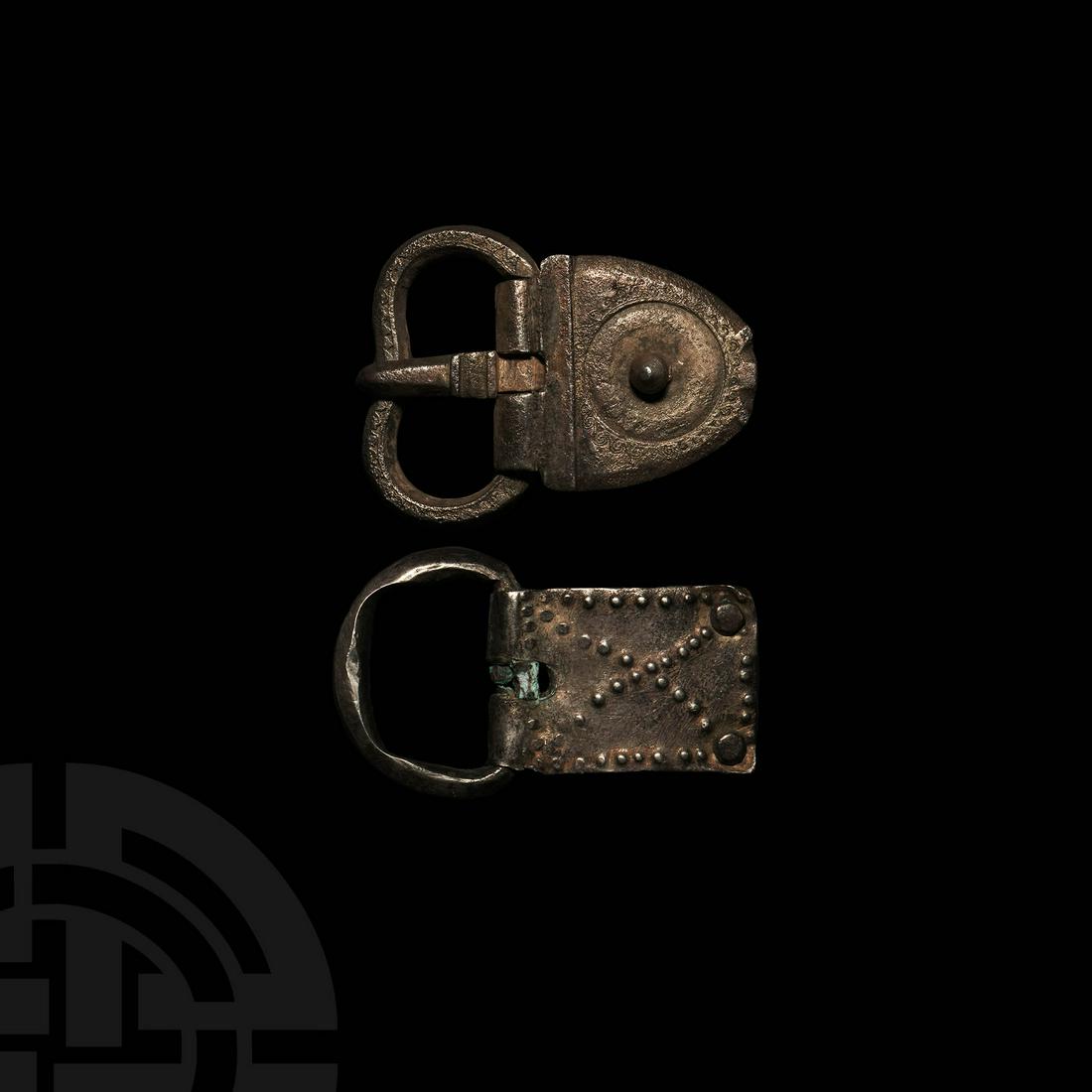 Roman Silver Military Buckle Group (1 of 1)
