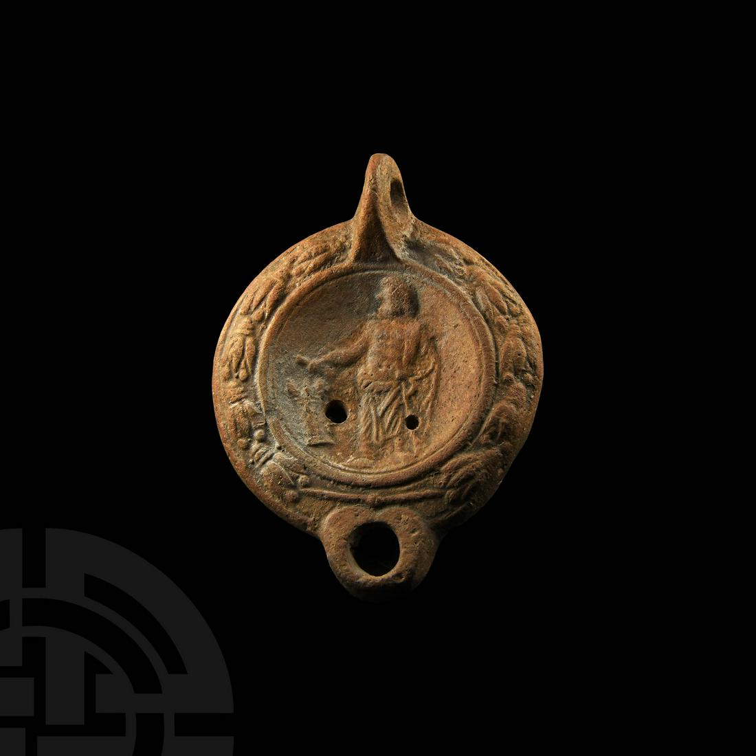 Roman Oil Lamp with Jupiter (1 of 1)