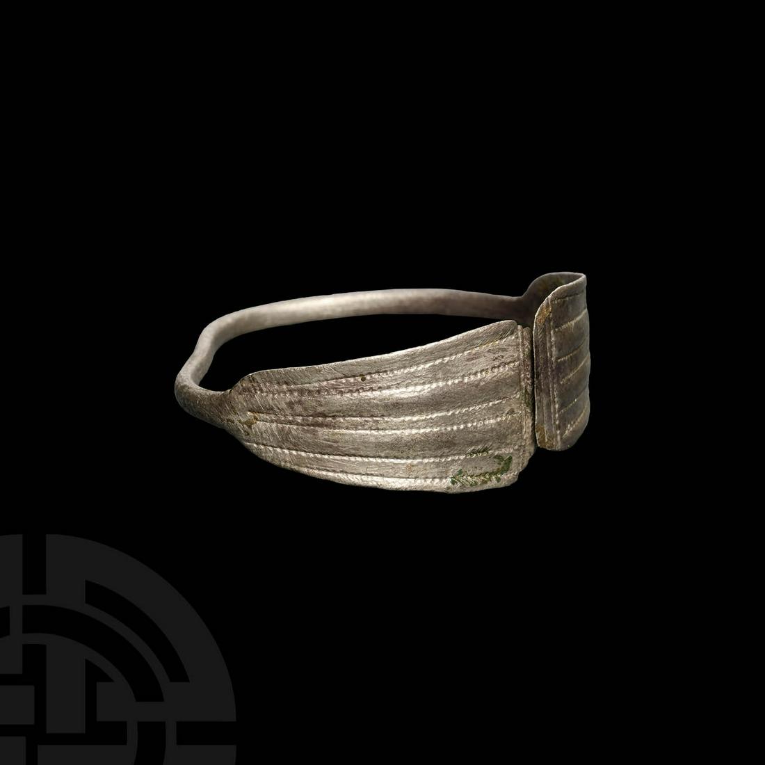 Viking Age Decorated Silver Bracelet (1 of 1)
