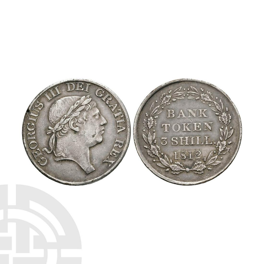 George III - 1812 - Contemporary Copy 3 Shillings Bank (1 of 1)