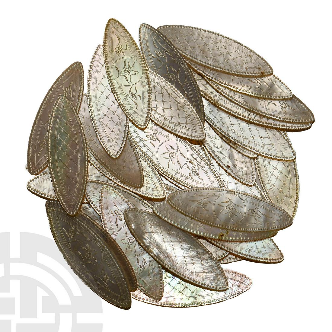 Chinese - Mother of Pearl Gaming Counters [38] (1 of 1)