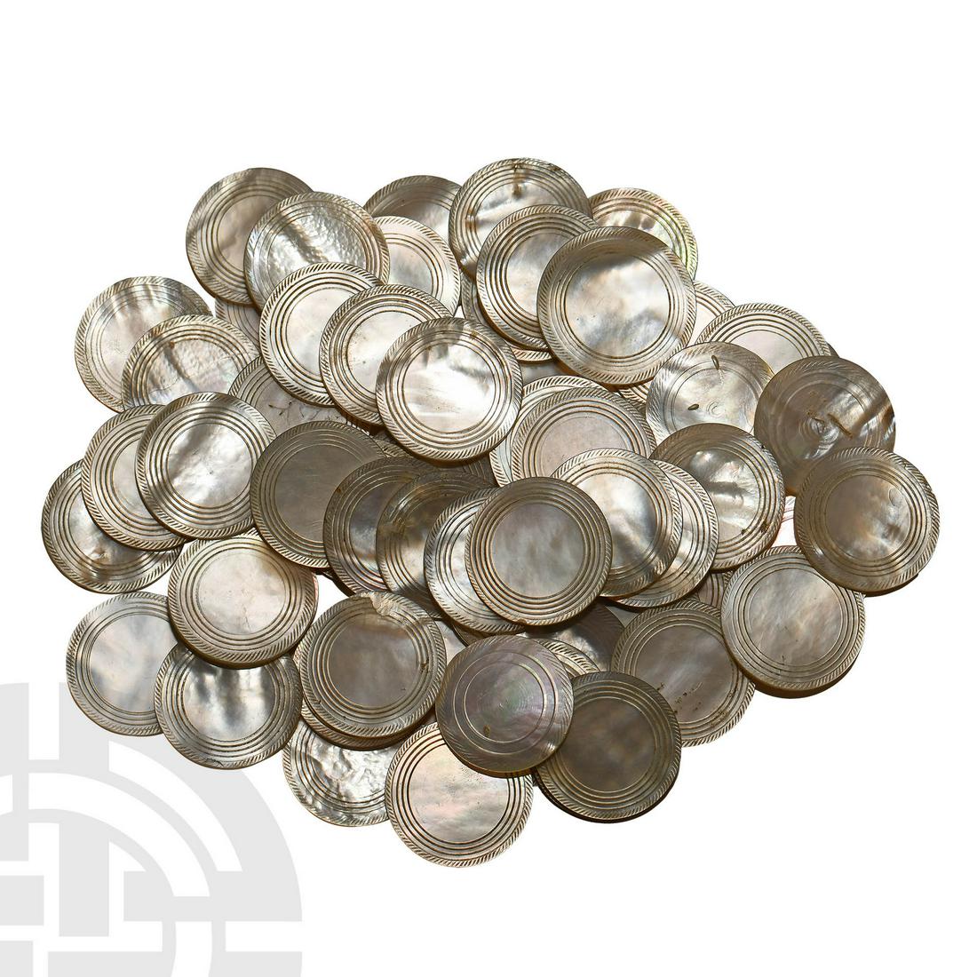 Chinese - Mother of Pearl Gaming Counters [66] (1 of 1)