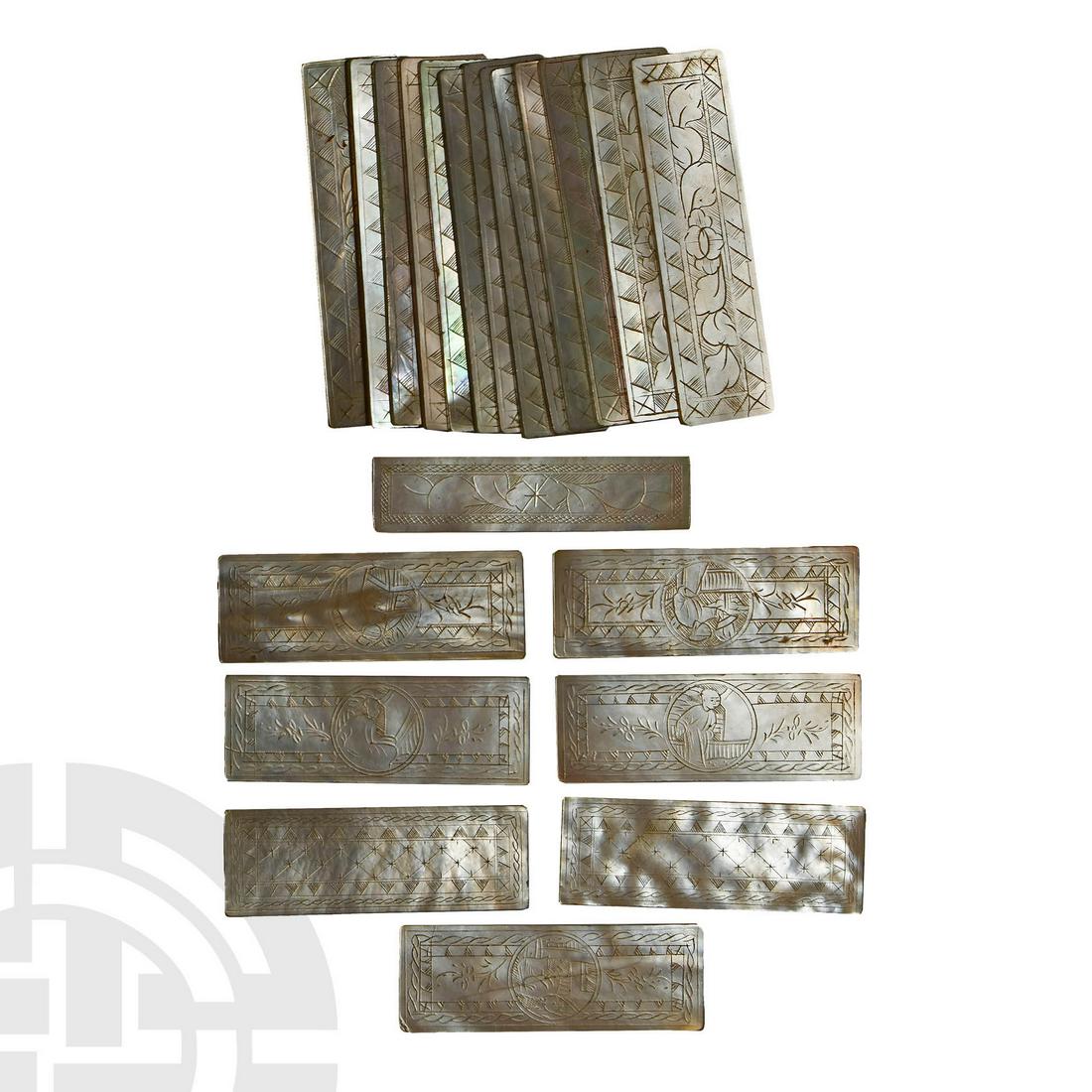 Chinese - Mother of Pearl Gaming Counters [21] (1 of 1)