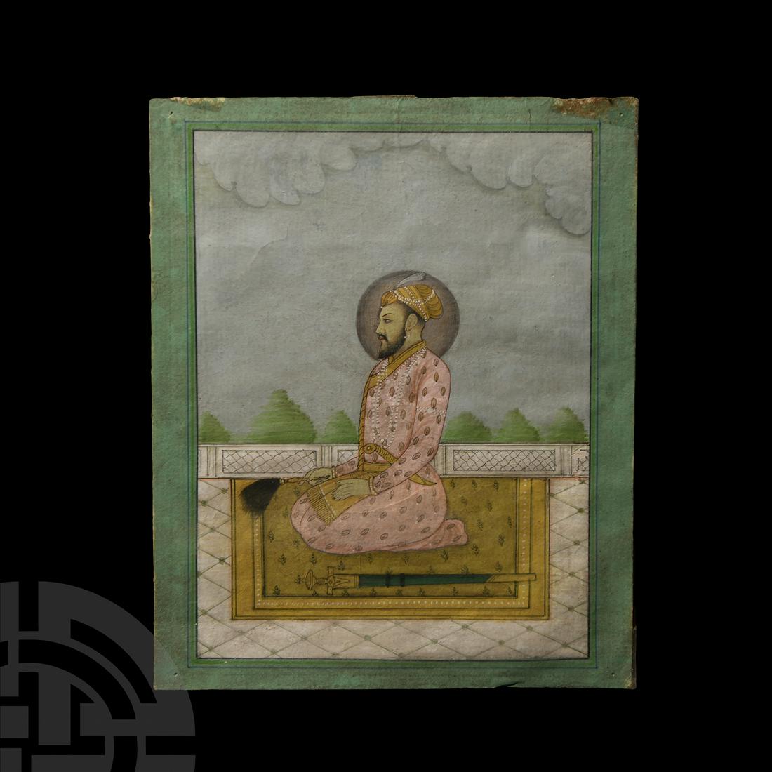 Indian Watercolour Painting of a Mughal Emperor (1 of 1)