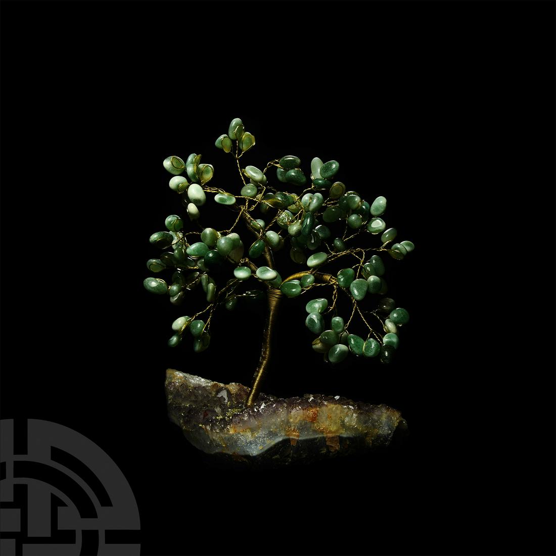 Amethyst and Green Agate Gem Tree (1 of 1)