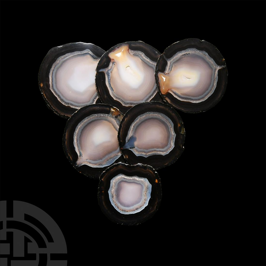 Polished Agate Slice Coaster Set (1 of 1)