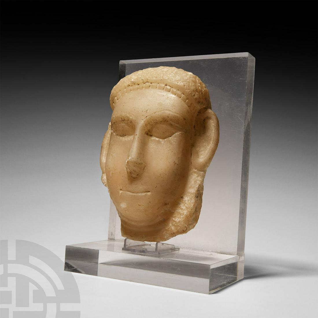 South Arabian Alabaster Portrait of a Man (1 of 1)