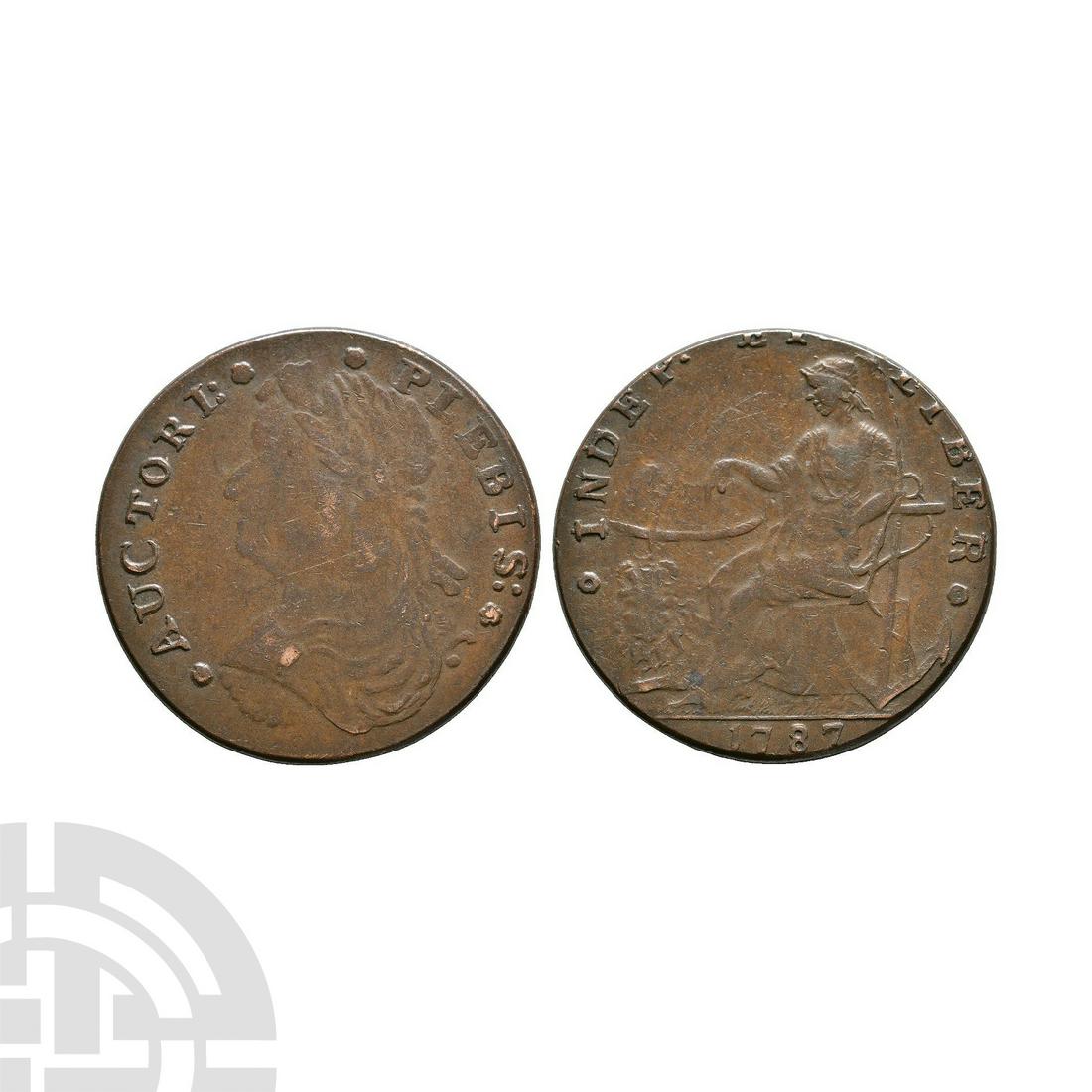 USA - 1787 - Auctori Plebis - Colonial Halfpenny Token (1 of 1)