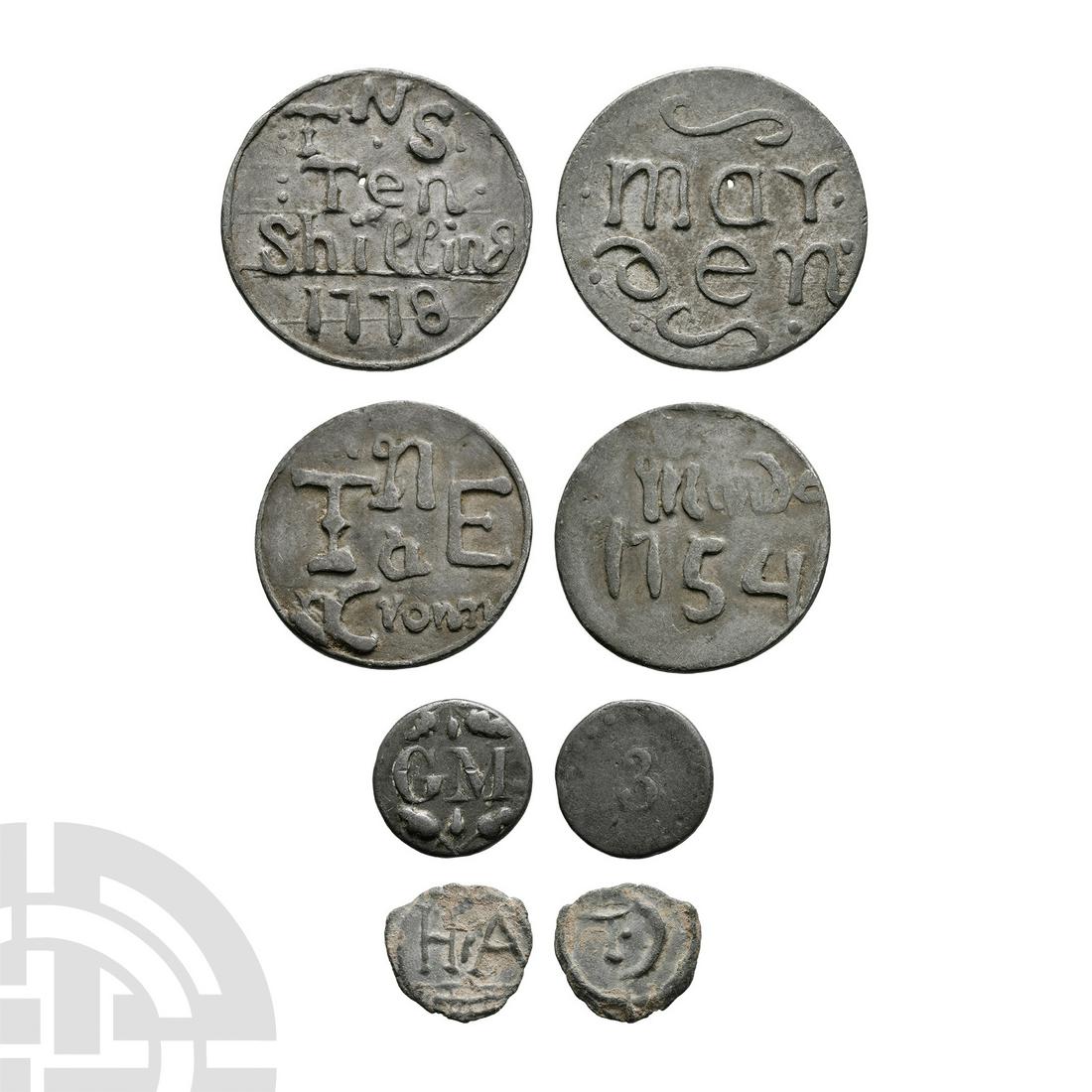 18th Century - Kent - Marden and Other Lead Hop Tokens [4] (1 of 1)