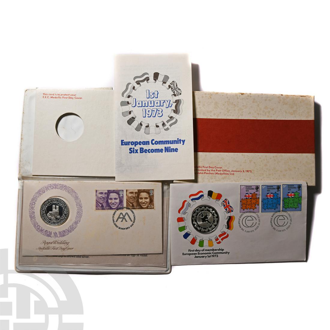 Elizabeth II - 1973 - EEC and Royal Wedding Commemorative Medal Covers [2] (1 of 1)