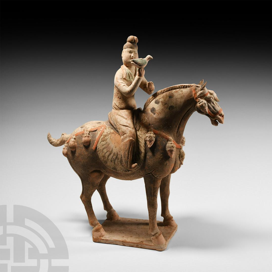 Chinese Tang Mounted Falconer with Bird of Prey (1 of 1)