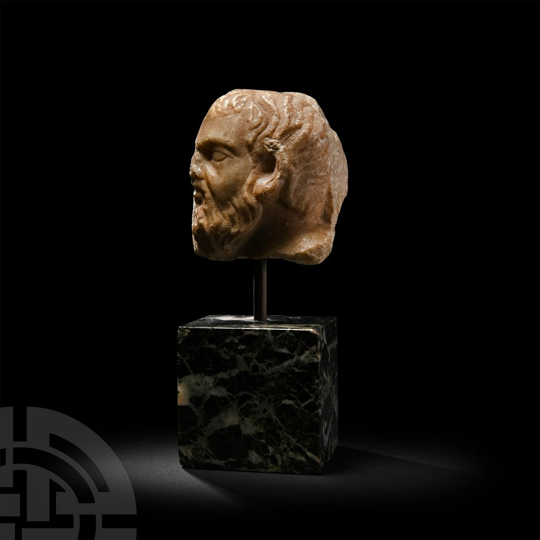 Marble Fragment with Bust from the Close Circle of Giovanni Pisano (1 of 1)