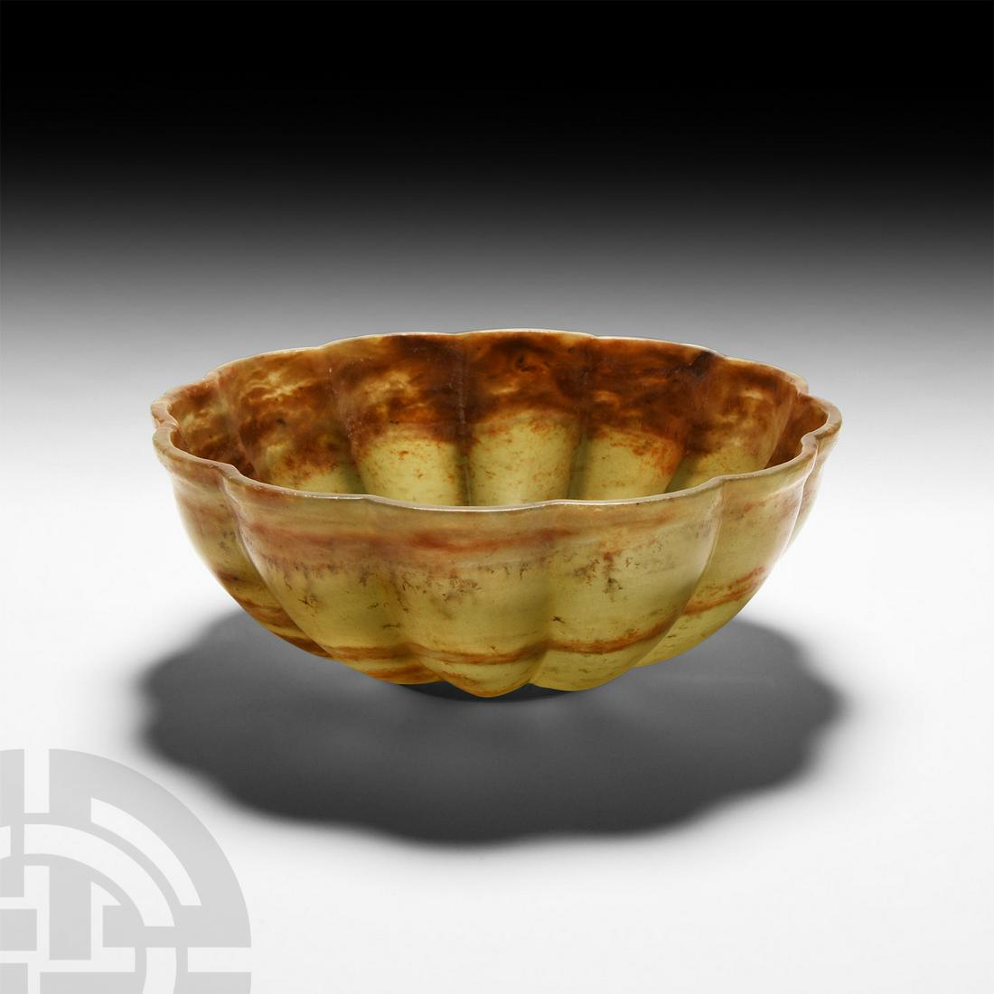 Indian Moghul Style Green Stone Bowl (1 of 1)