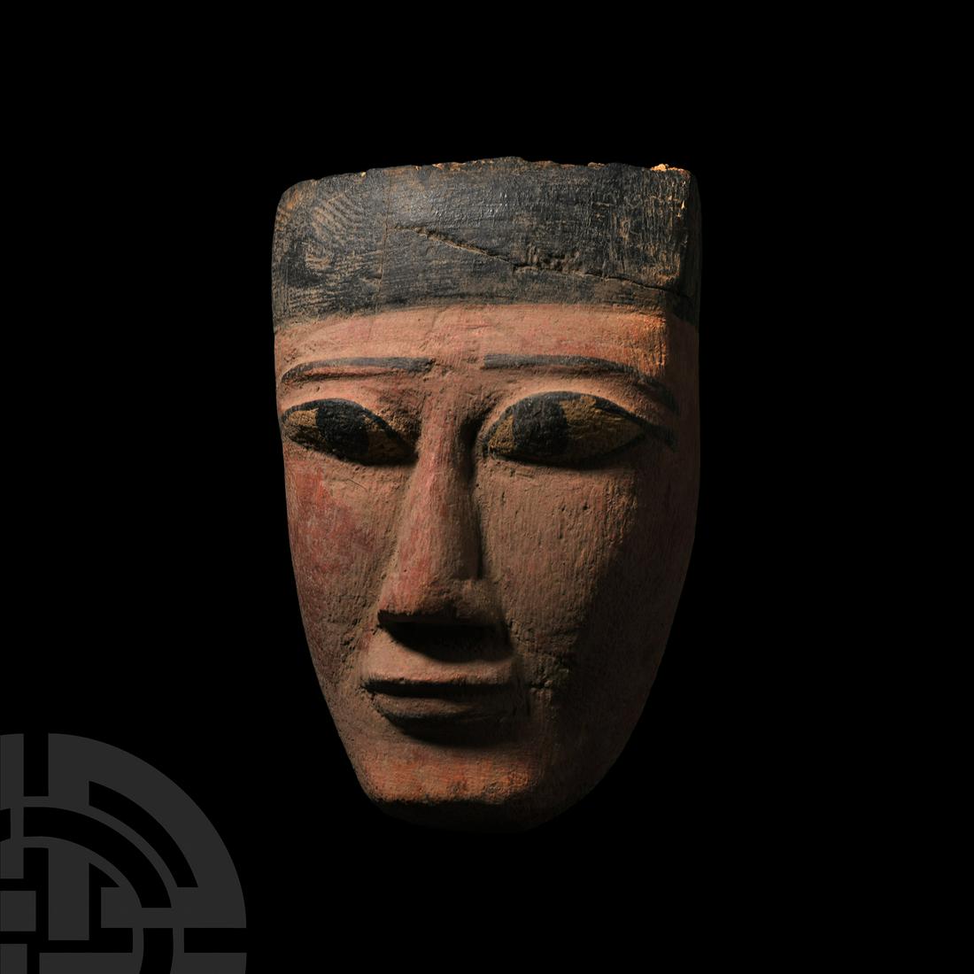 Egyptian Polychrome Funerary Mask (1 of 1)