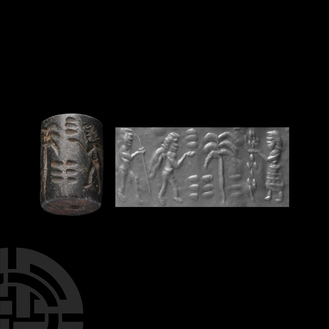 Mesopotamian Cylinder Seal with Figural Scene (1 of 1)