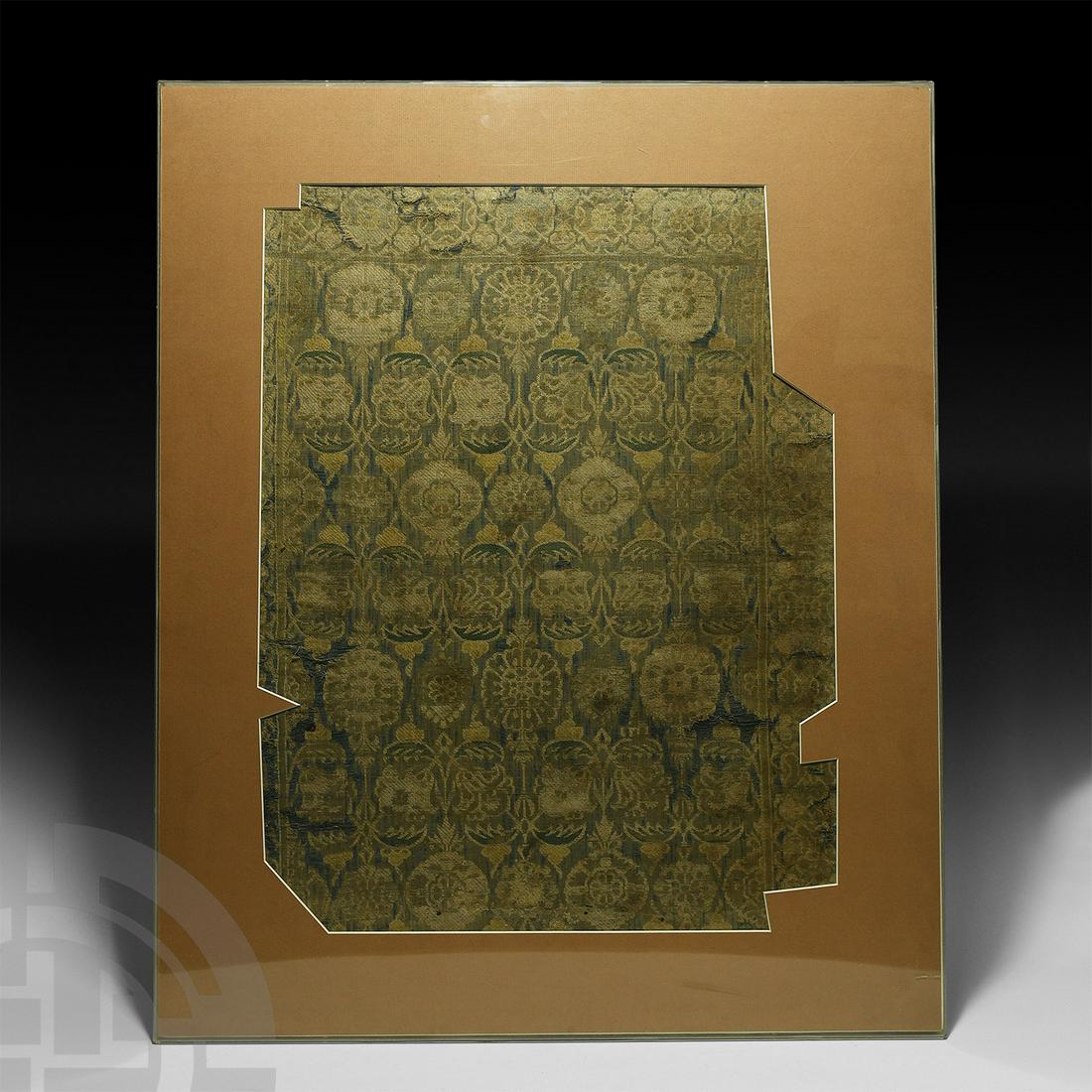 Safavid Framed Textile Fragment (1 of 1)