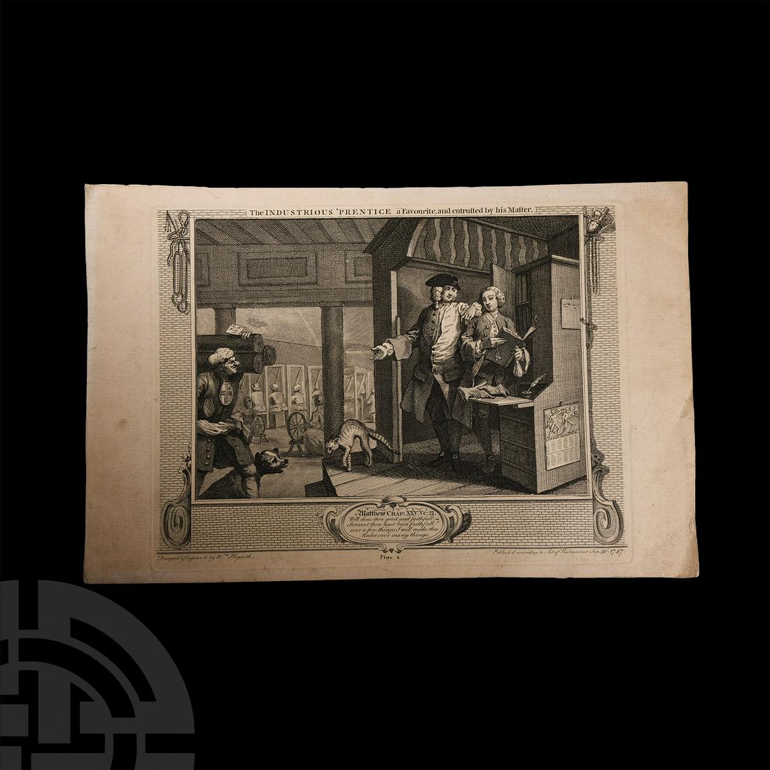 'The Industrious Prentice, A Favourite, and Entrusted by His Master' Copper Engraving by William (1 of 1)
