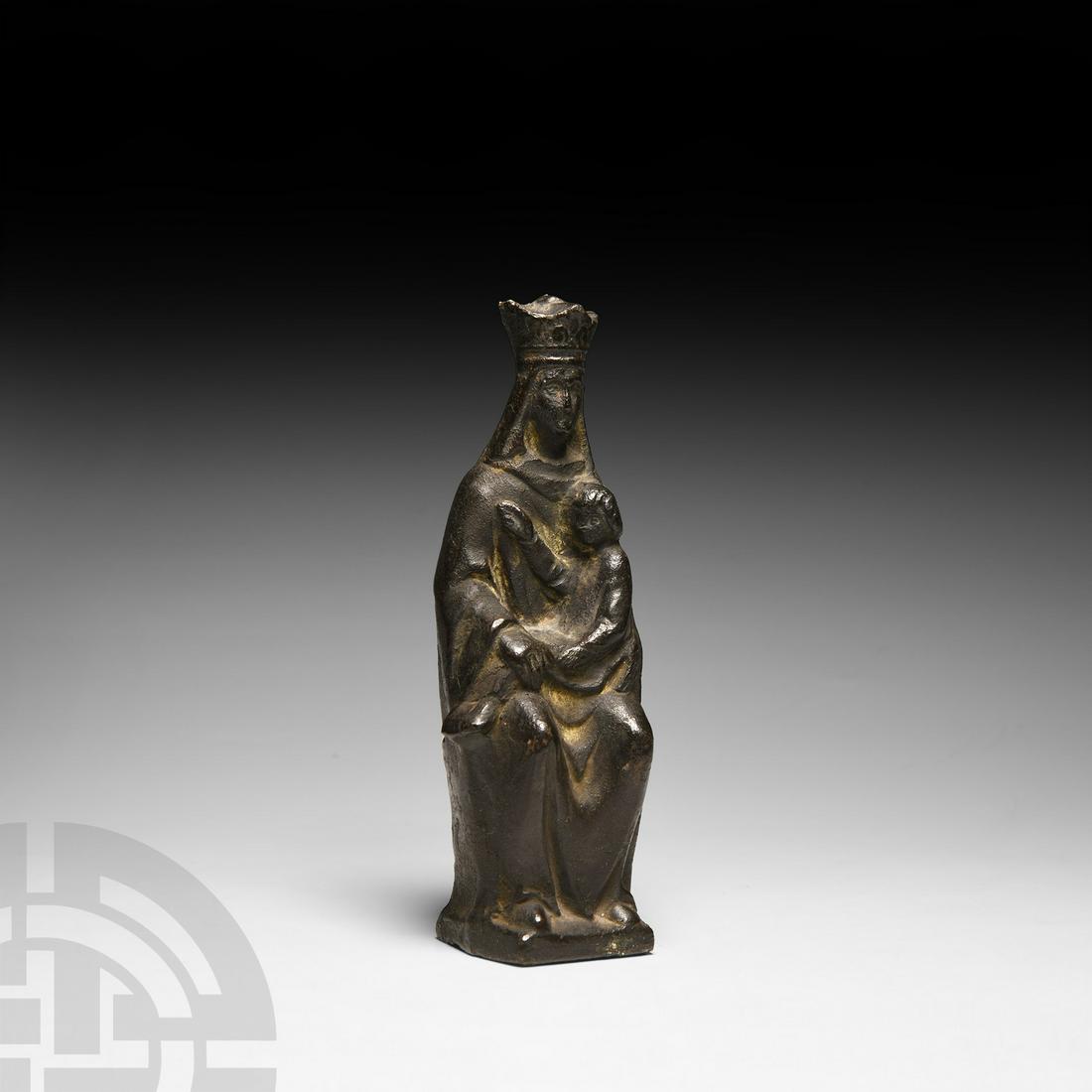 Neo-Gothic Style Madonna and Child Figure (1 of 1)