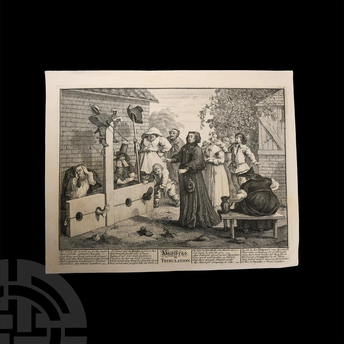 'Hudibras in Tribulation' Copper Engraving by William Hogarth (1 of 1)