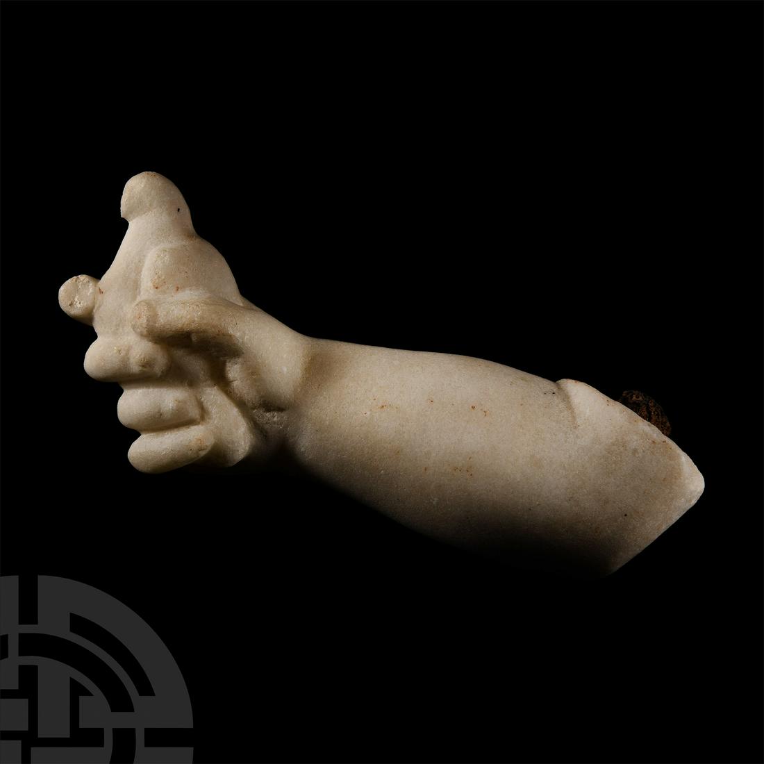 Roman Marble Hand Holding Bird (1 of 1)