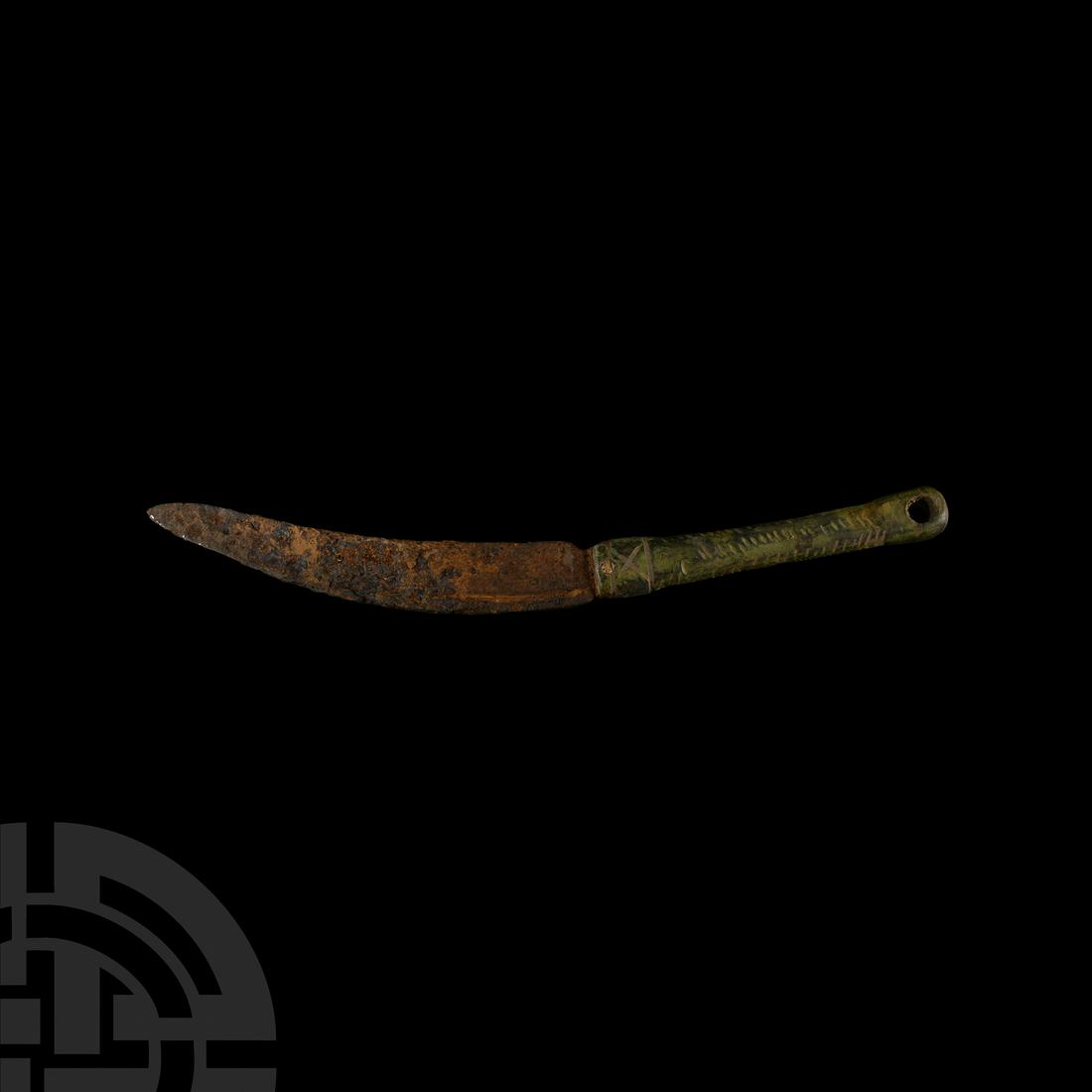 Roman Bronze Handled Knife (1 of 1)