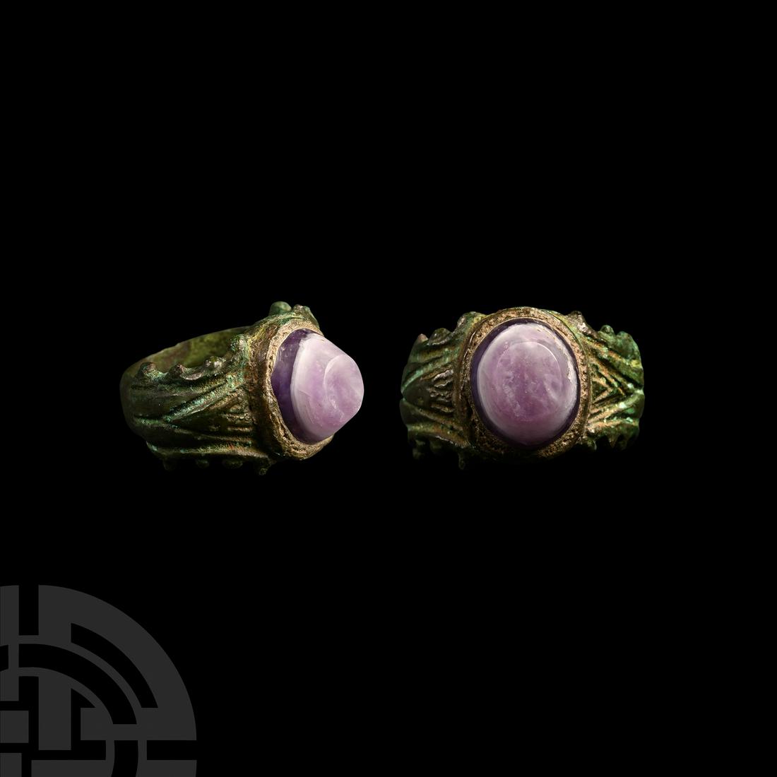 Medieval Ring with Amethyst Gemstone (1 of 1)