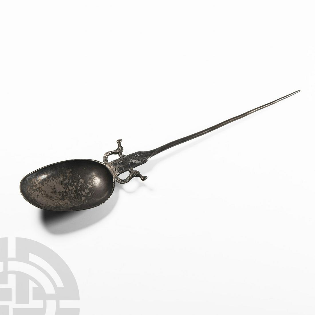 South American Silver Spoon Pin with Birds (1 of 1)