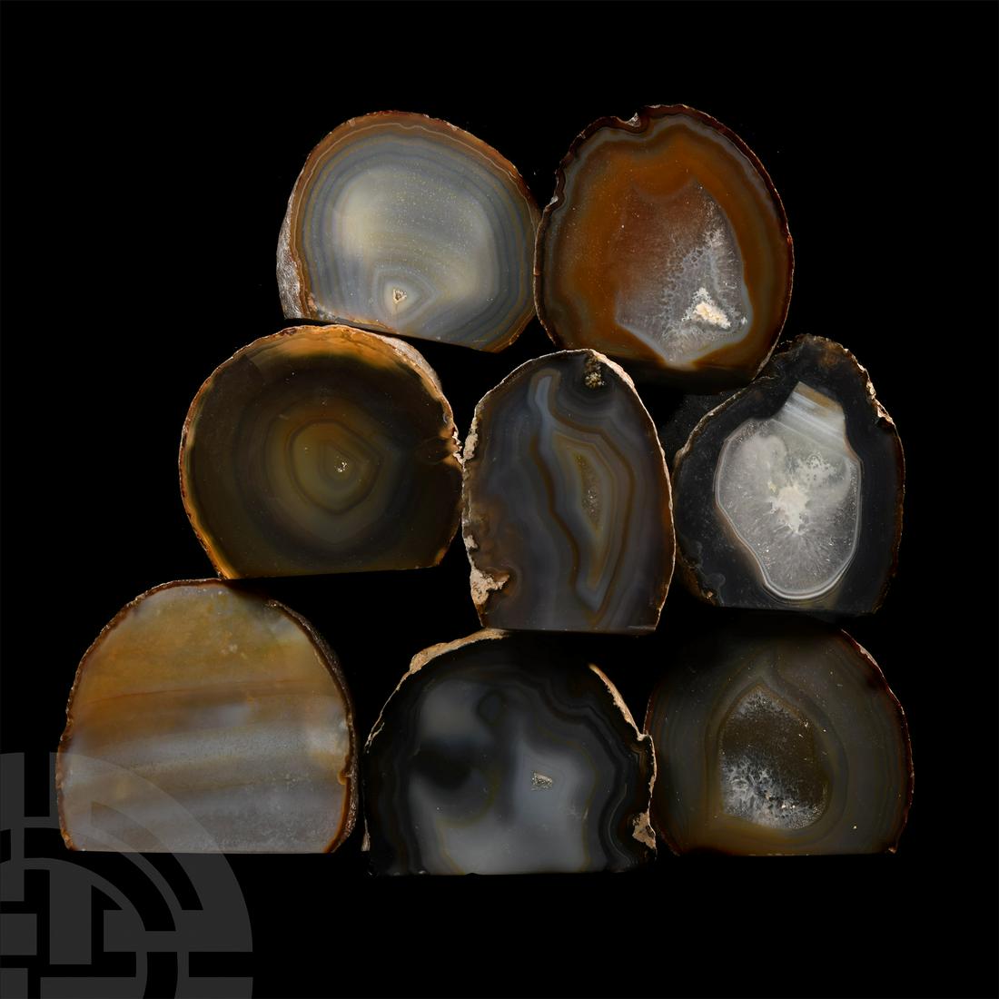 Natural History - Cut and Polished Agate Crystal Geode Section Group (1 of 1)